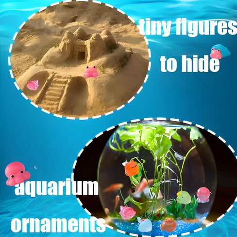 Resin Animals Variety Pack 100 PCS Mini Ocean Animals Figures Ornaments Mini Animals Figures to Hide for DIY Fish Tank Accessories Micro Landscape Aquarium in Saudi Arabia