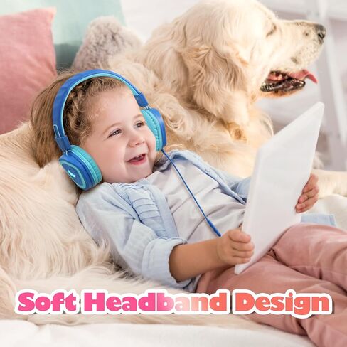 USB Type C Kids Headphones with MIC,Type C Wired School Headphones with Volume Limiter 85/94dB,Over-Ear Headphones,Boys&Gilrs Headphones Compatible with Samsung/iPhone/iPad for Travel/School/Tablet in Kuwait