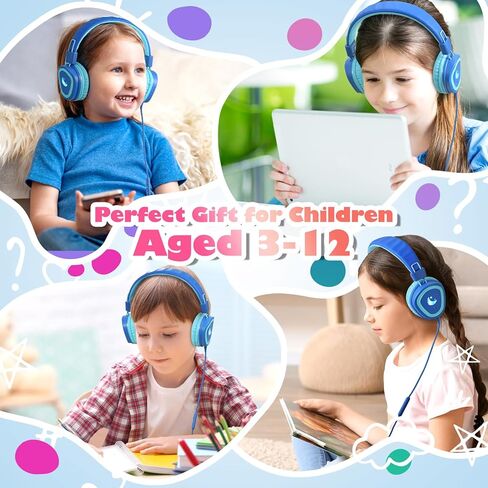 USB Type C Kids Headphones with MIC,Type C Wired School Headphones with Volume Limiter 85/94dB,Over-Ear Headphones,Boys&Gilrs Headphones Compatible with Samsung/iPhone/iPad for Travel/School/Tablet in Kuwait