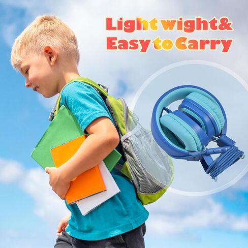 USB Type C Kids Headphones with MIC,Type C Wired School Headphones with Volume Limiter 85/94dB,Over-Ear Headphones,Boys&Gilrs Headphones Compatible with Samsung/iPhone/iPad for Travel/School/Tablet in Kuwait