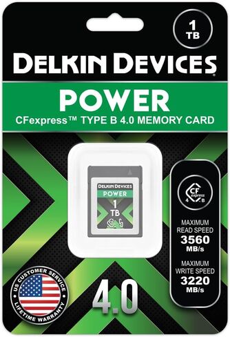 Delkin 1TB CFexpress Type B 4.0 Memory Card for Digital Cameras | Ideal for Express Transfer of Images and Videos for Storage | 1TB Memory Card Storage in Saudi Arabia