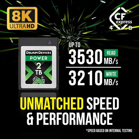 Delkin 512GB CFexpress Type B 4.0 Memory Card for Digital Cameras | Ideal for Express Transfer of Images and Videos for Storage | 512GB Memory Card Storage in Saudi Arabia