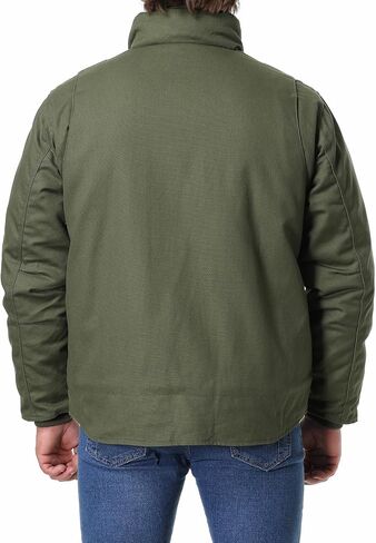 Men's Quilted Flannel Lined Work Coat Wear-resistant Loose Casual Jacket Waterproof Workwear in Saudi Arabia