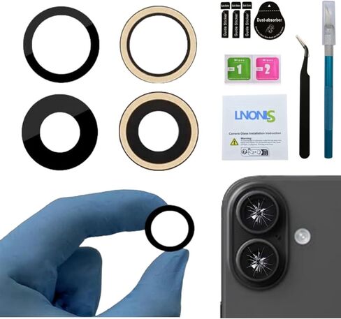 3pcs OEM Original Back Rear Camera Glass Lens Replacement for iPhone 16 Pro A 3294 and for iPhone 16 Pro Max A3297 with Adhesive Preinstalled and Repair Tools Kit (iPhone 16 Pro/16 Pro Max) in Kuwait