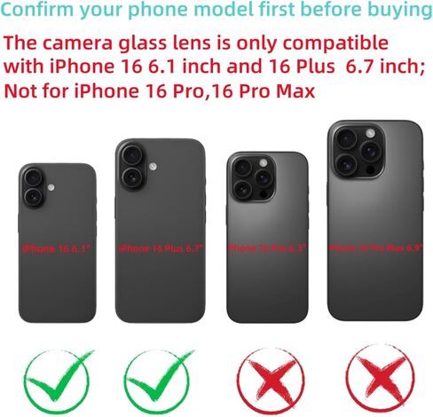 3pcs OEM Original Back Rear Camera Glass Lens Replacement for iPhone 16 Pro A 3294 and for iPhone 16 Pro Max A3297 with Adhesive Preinstalled and Repair Tools Kit (iPhone 16 Pro/16 Pro Max) in Kuwait