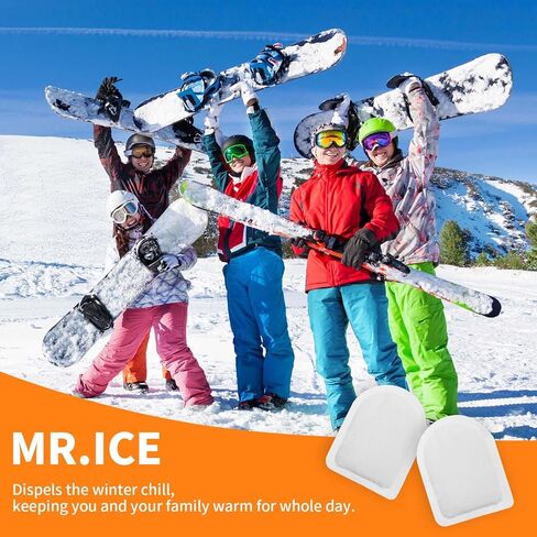 MR.ICE Toe Warmers Foot Warmers for Shoes - 20 Pairs Toe Warmers for Feet - Disposable Toe Warmers Heating Pad with Adhesive Backing - Air Activated Heat Pads for Boots - Up to 8 Hours of Heat in Kuwait