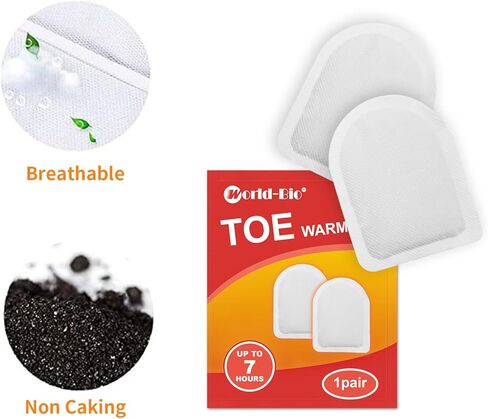 MR.ICE Toe Warmers Foot Warmers for Shoes - 20 Pairs Toe Warmers for Feet - Disposable Toe Warmers Heating Pad with Adhesive Backing - Air Activated Heat Pads for Boots - Up to 8 Hours of Heat in Kuwait