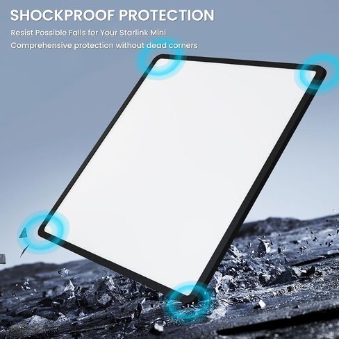 for Starlink Mini Silicone Protective Case,Starlink Protective Sleeve Anti-Bump and Anti-Drop Protector Cover,with Black Adhesive Stickers for Starlink Mini (Black) in Saudi Arabia