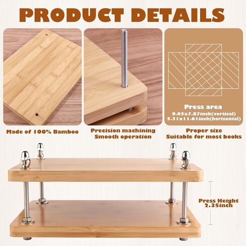 HEJIN 34 PCS Book Binding Materials, Bookbinding Kits for Beginners, Book Binding Tools with Awl, Plastic Bone Folder, Waxed Thread, Bookbinding Supplies in Kuwait
