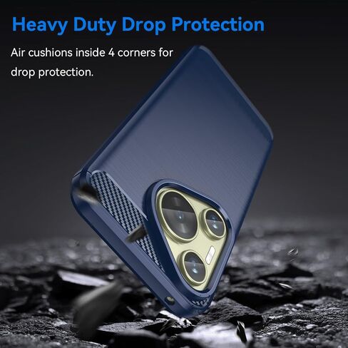 Ysnzaq Brushed Case for Huawei Pura 70, Ultra Thin Rugged Shockproof Protective Phone Case for Huawei Pura 70 AD Blue in Saudi Arabia