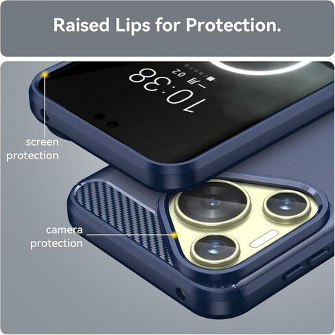 Ysnzaq Brushed Case for Huawei Pura 70, Ultra Thin Rugged Shockproof Protective Phone Case for Huawei Pura 70 AD Blue in Saudi Arabia