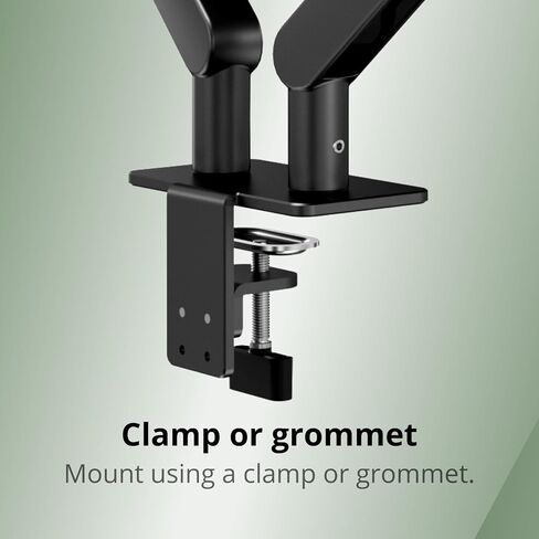 AOC AM420G Dual Monitor Stand - Full Adjustable Monitor Desk Mount Swivel Vesa Bracket with C Clamp, Grommet Mounting Base for 17 to 34 Inch Computer Screens - Each Arm Holds 4.4 to 19.8lbs in Saudi Arabia