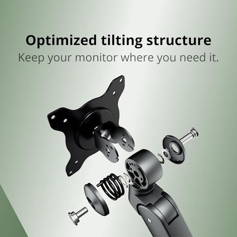 AOC AM420G Dual Monitor Stand - Full Adjustable Monitor Desk Mount Swivel Vesa Bracket with C Clamp, Grommet Mounting Base for 17 to 34 Inch Computer Screens - Each Arm Holds 4.4 to 19.8lbs in Saudi Arabia