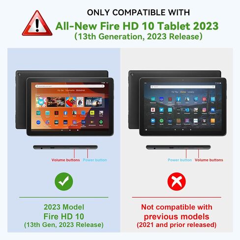 Fire HD 10 Tablet Case(Only Compatible with 13th Generation 2023 Release),Amazon Kindle 10 Tablet Case, Ubearkk Lightweight Shell Quality PU Leather Trifold Stand Cover Auto Wake/Sleep-Rose Gold in Kuwait