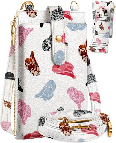 Cell Phone Purse Crossbody for Women - Cute Leather Cellphone Purse Bag with Card Slots & Strap for Girls in Kuwait