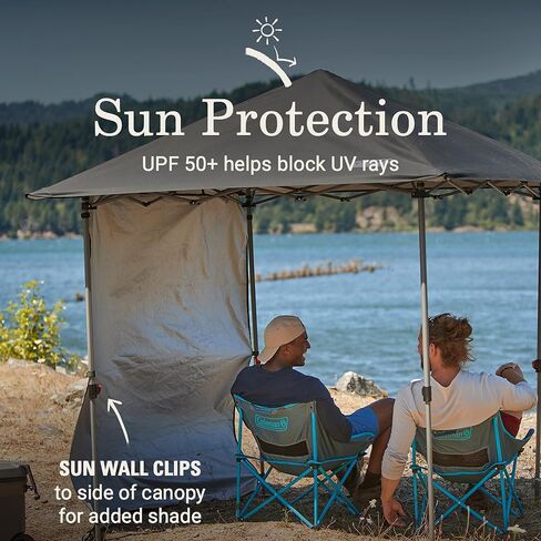 Coleman Oasis Lite Pop-Up Canopy Tent with Wall Attachment, 7x7/10x10ft Lightweight & Portable Shelter with Easy Setup & Takedown, Great for Campsite, Backyard, Tailgates, Beach, Sports, & More in Kuwait