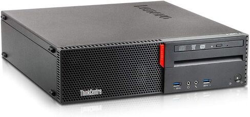 كمبيوتر سطح المكتب Lenovo ThinkCentre M800 SFF مع شاشة FHD مقاس 24 بوصة، Core i3-6100 3.70 جيجا هرتز، 16 جيجا DDR4، 256 جيجا SSD، لوحة مفاتيح RGB ومكبر صوت، WiFi BT Windows 10 Pro (متجدد) in Saudi Arabia