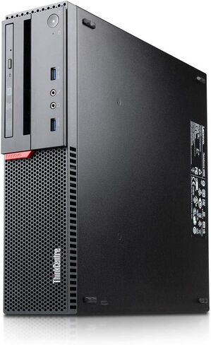 كمبيوتر سطح المكتب Lenovo ThinkCentre M800 SFF مع شاشة FHD مقاس 24 بوصة، Core i3-6100 3.70 جيجا هرتز، 16 جيجا DDR4، 256 جيجا SSD، لوحة مفاتيح RGB ومكبر صوت، WiFi BT Windows 10 Pro (متجدد) in Saudi Arabia