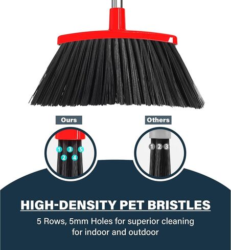 Broom with Dustpan Set, 55" Long Handle Broom and Dustpan Set for Home, Kitchen, Room, Office, Lobby, Indoor Floor Cleaning, Dustpan and Broom Set in Saudi Arabia
