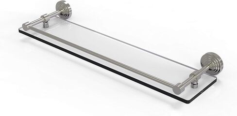 Allied Brass WP-1/22-GAL-ABR Wp 1 Gal Waverly Place Inch Tempered Gallery Rail Glass Shelf, 22 Inch, Antique Brass in Saudi Arabia