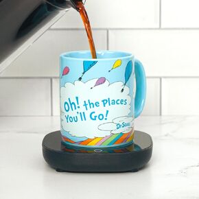 Uncanny Brands Dr. Seuss Oh, The Places You'll Go Mug with Warmer – Keeps Your Favorite Beverage Warm - Auto Shut On/Off