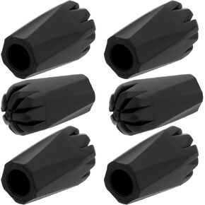 6Pcs Trekking Pole Accessories Rubber Hiking Sticks End Caps Protectors Extra Thick and Wear Resisting Rubber Tips Trekking Poles Tips Snow Support Mud Support for Most Hiking Trekking Walking Canes