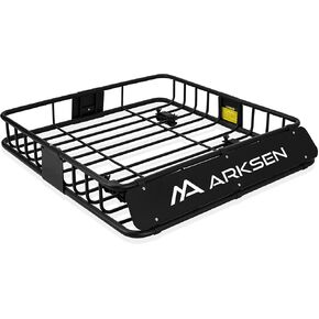 ARKSEN 64 x 39 x 6 Inch Universal 150LB Heavy Duty Roof Rack Cargo with Extension Car Top Luggage Holder Carrier Basket for SUV, Truck, & Car Steel Construction
