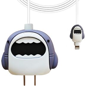 Cute Protective Case Compatible with Apple 20W USB-C Adapter Charger, 3D Cartoon Protective Cover, Cable Protector Sleeve for iPhone Charger (Rich Duck)