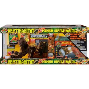Zoo Med ReptiHabitat Juvenile Bearded Dragon Kit - 20 gal Long, Black