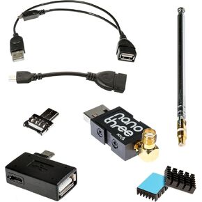 NESDR Nano 3 OTG - Premium Tiny RTL-SDR Bundle for Android and Other USB OTG (microUSB) Host Devices. RTL2832U