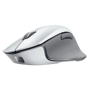 Humanscale Razer ProClick White Ergonomic Mouse, Wireless Bluetooth Compatibility with PC or Mac, Multi-Device Connectivity, Comfort Contour Design, 8 Programmable Buttons