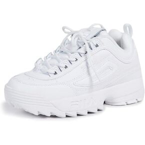 Fila Disruptor II Premium Womens Shoes Size 11, Color: White/White/White-White