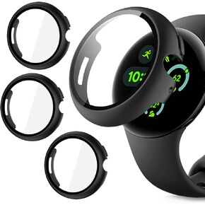 for Google-Pixel Watch-3 Protector-Case 41mm-45mm - 3PCS All-Round Hard PC Screen Protector for (2024) Pixel Watch 3 Bumper Cover, HD Clear, Anti-Scratch, Ultra-Thin, Men Women in Kuwait