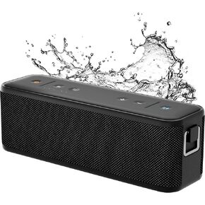 Portable Bluetooth Speaker,Deeper Bass Stereo Dual Sound Speakers Bluetooth Wireless with IP67 Waterproof, Dual Pairing Speaker, Answering Calls and Voice Assistant Party/Home/Outdoor/Beach