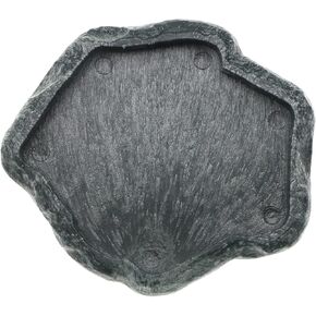 ECSiNG Reptiles Water Tray Tortoise Feeder Lizard Water Dish Resin Drinking Bowl for Tortoise Lizard Frog Terrapin Gecko Spider Scorpion Size S