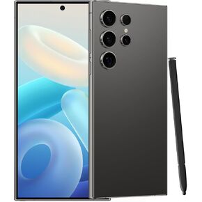C24 Ultra 5G Smartphone, 6+256GB Unlocked Phone,48+108MP Zoom Camera，6800mAh 6.8" HD Screen Unlocked Cell Phone, 6+256GB Android13.0,Face ID/Fingerprint Lock/GPS (Black)