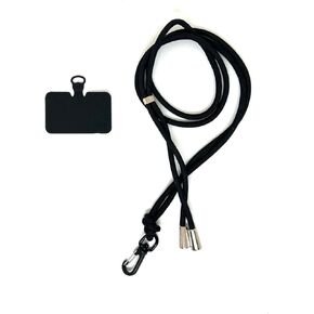 ~ New ~ Unbreakable Patch with Adjustable Lanyard ~ Phone Tether ~ Phone tab ~ Universal Anti Theft ~ Phone Holder ~ Crossbody ~ Neck Holder ~ All Phone Models Black