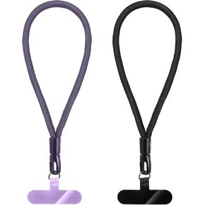 2Pcs Phone Lanyard Wrist Strap, Anti Theft Phone Strap with Tether Tabs 360° Rotatable Universal Cell Phone Lanyard