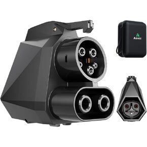 NACS to CCS1 Supercharging Adapter 500A 250KW,EV Charging Plug for Tesla V1/V2/V3/V4 DC Supercharger Stations Compatible with Ford and Rivian