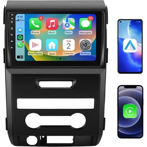 Car Stereo for Ford F150 F-150 2009 2010 2011 2012, Android 13 Car Radio 9 inch Touch Screen with Wireless CarPlay/Android Auto SWC GPS WiFi [2+64G]