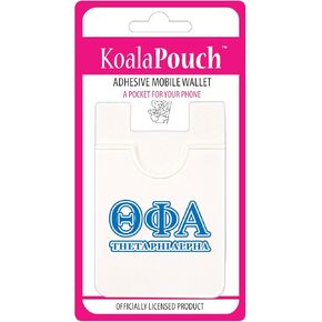 Sorority Shop Theta Phi Alpha - Koala Pouch - Greek Letters Design, Adhesive Cell Phone Wallet