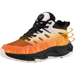 Heated Sneakers for Women Men - Rechargeable Electric Heated Shoes with 3 Heating Levels, Waterproof Upper, Non-Slip Rubber Sole, Winter Warmth Footwear for Hiking Outdoor Activities