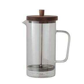 Bloomingville 36-Ounce French Press Coffee Maker with Acacia Wood Lid, Natural
