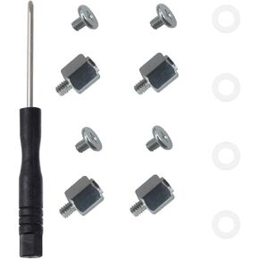 1Set Black and Silver M.2 SSD Screw Kit NGFF NVME SSD Standoff Mounting M.2 NGFF/NVMe Screw Set Stand Off Screw Hex Nut for A- M.2 SSD