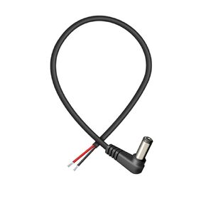 1PCS 0.3M/1FT Short 18AWG 90 Degree Right Angle DC Power 5.5mm x 2.1mm Barrel Male Plug Connector to Pigtail Cable 7A for Repair and Replacement Surveillance Camera