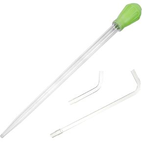 50ml Manual Coral Fish Feeder/Water Changer/Waste Remover with 2pcs Extension Pipes, Fecsam 17.7inch Aquarium Clean Tool for Fish Tank Cleaning, Aquatic Pipette Dropper, Gravel Cleaner Siphon