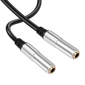 GINTOOYUN 2Pcs 6.35MM Famale Bare Cable 39IN/1M 6.35mm Stereo Male Plug Audio Cable 1/4" 6.35 Extension Cable for Guitar Earphone Speaker Mixing Console Microphone