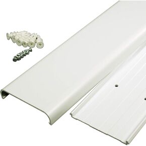 Legrand Wiremold C33 30 Inch Flat Screen TV Cord Cover Kit, Organizer for Wall, Holds Up to 10 Cords or Cables, White (1 Pack)