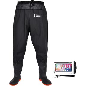 Waterproof Fishing Waist Waders Pants with Boots for Men and Women for Fishing Hunting outdoors