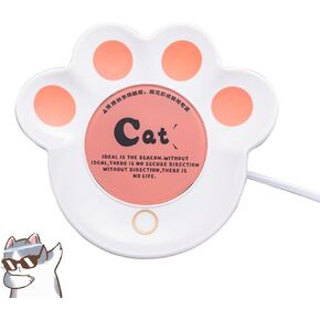 Mug Warmer, Cat Paw Tabletop Coffee Warmer, Candle Warmer with Auto Shutoff, Coffee Mug Warmer, Smart Warmer Tray for Coffee, Tea, Water, Milk and Cocoa